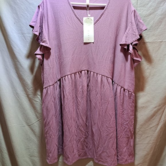 Olrik Tops - Woman's plus size mauve shirt